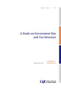 13-01 A Study on Government Size and Tax Structure