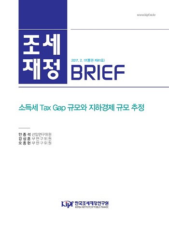 [조세·재정 브리프] 소득세 Tax Gap 규모와 지하경제 규모 추정
